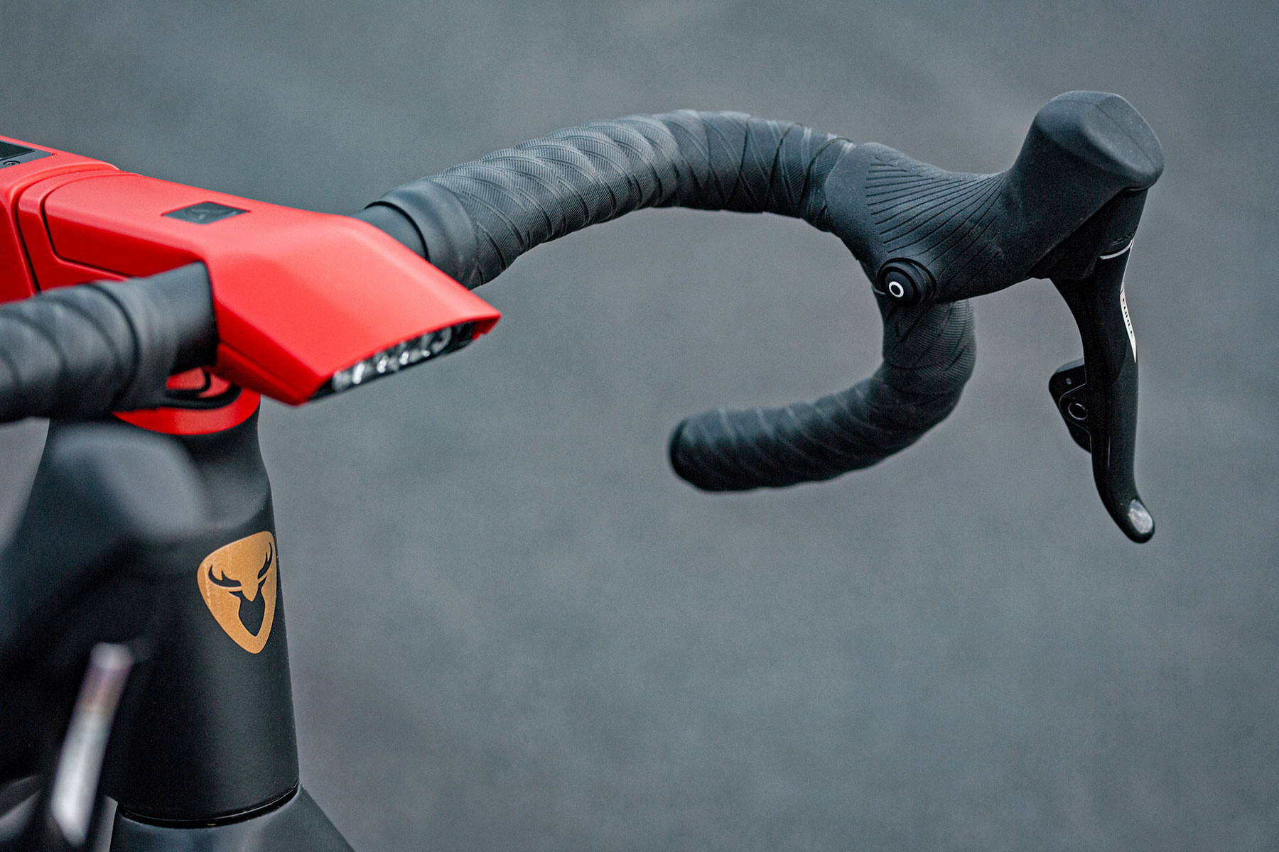 Bici elettrica gravel Rotwild R-R275 X, una bici elettrica all-road leggera e completamente integrata alimentata da TQ, pulsante TQ Boost personalizzato