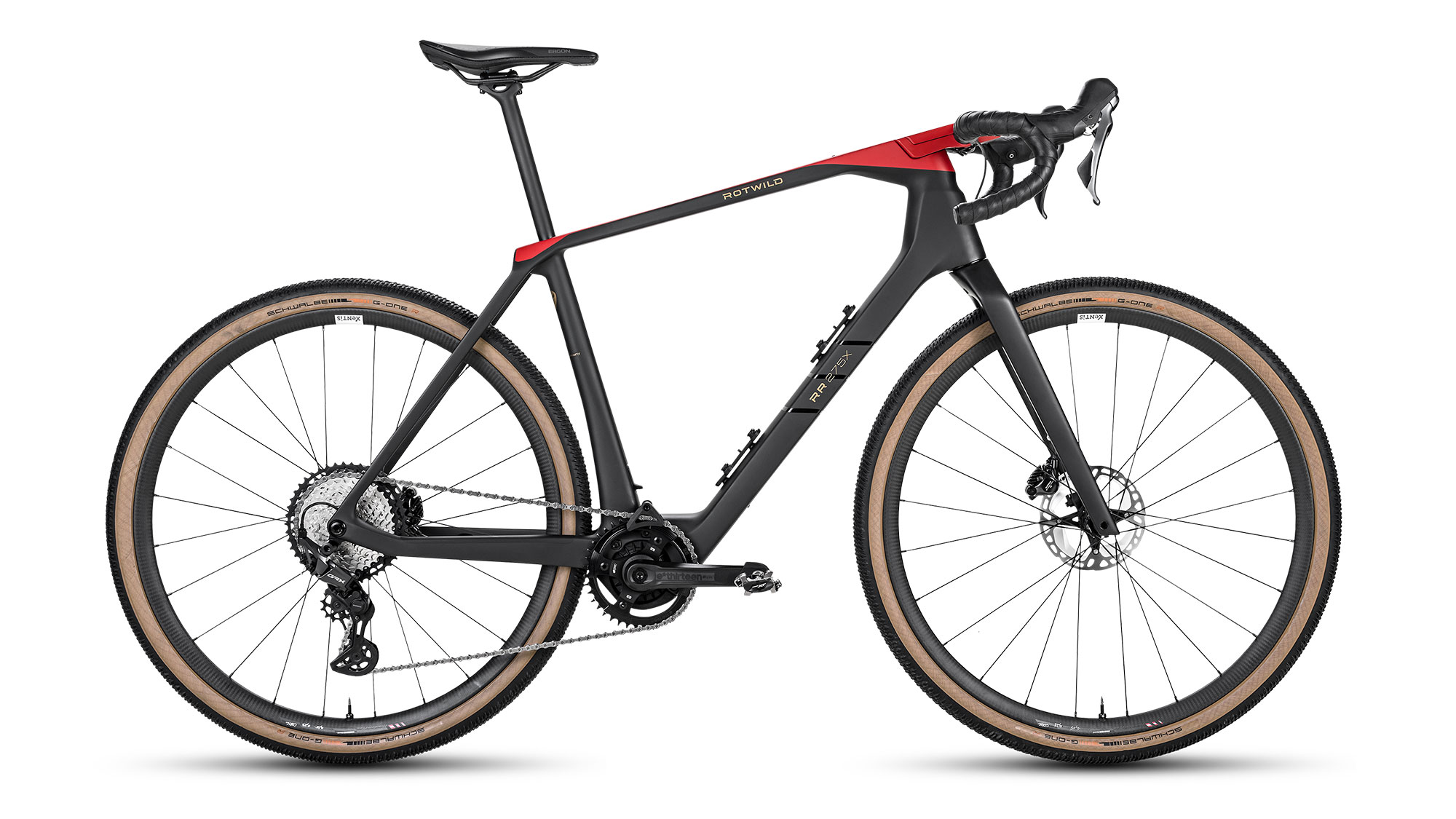 Bici elettrica gravel Rotwild R-R275 X, una bici elettrica all-road leggera e completamente integrata con motore TQ, versione Pro completa