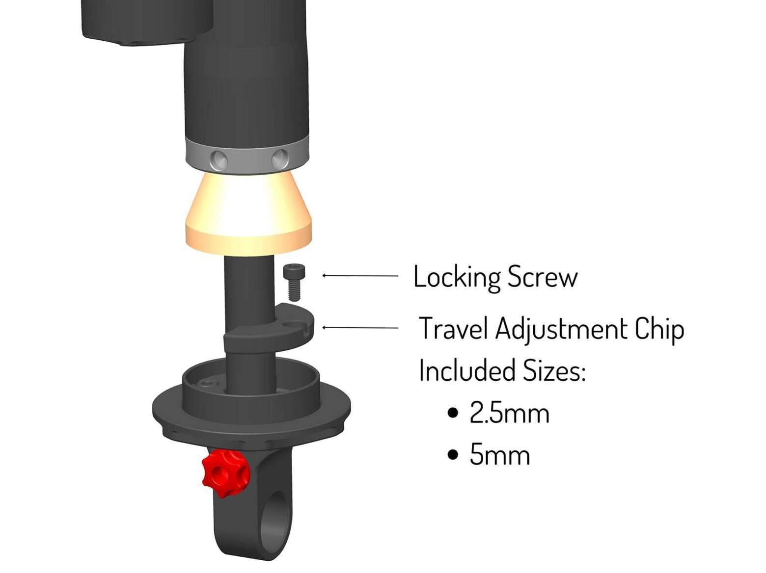 diagrammi in sezione dell'ammortizzatore a bobina push SV8