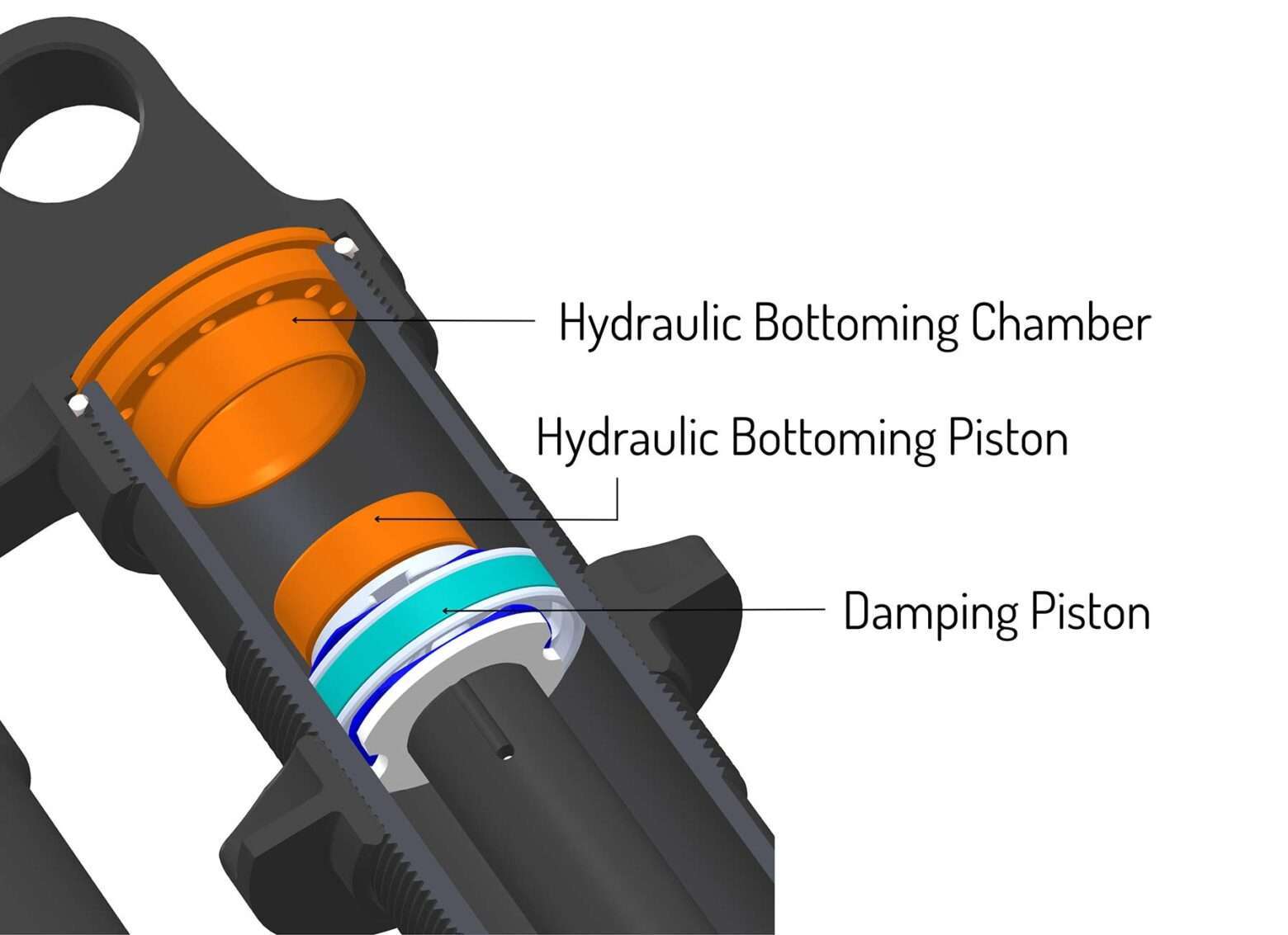 diagrammi in sezione dell'ammortizzatore a bobina push SV8