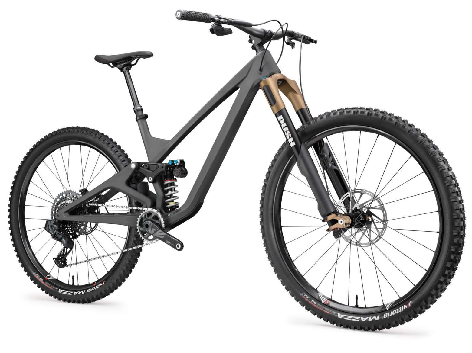 MZP Forcella Ammortizzata MTB 26/27.5/29 Pollici - Doppia Spalla Idraulica Con Regolazione Smorzamento - Corsa 130mm - Per Discesa (DH) E All Mountain (AM)