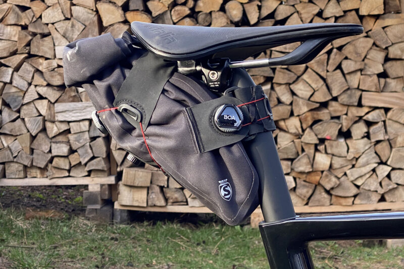 Borse Silca Grinta, zaini da bikepacking leggeri e compatti e veloci da riporre Recensione, lato borsa laterale