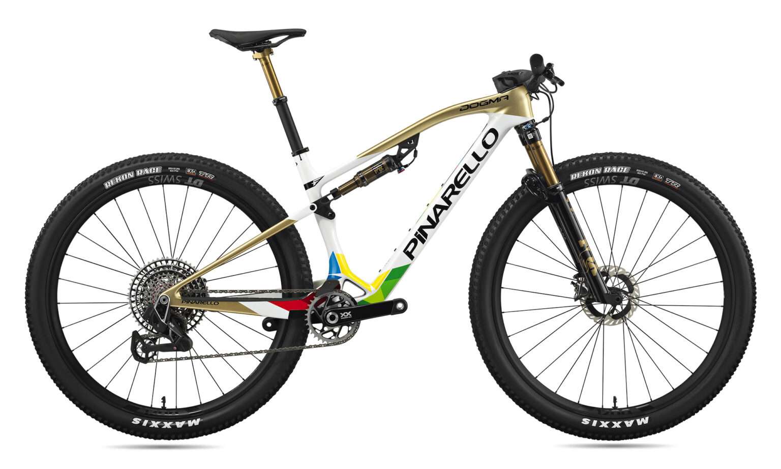 Mountain bike da fondo full-suspension Pinarello Dogma XC 2024, replica Pidcock