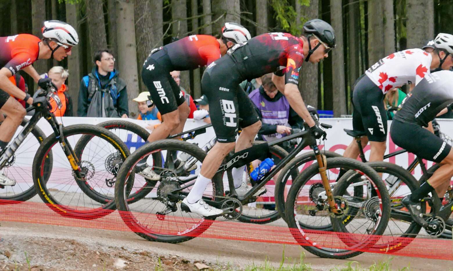 Prototipo di mountain bike da corsa in carbonio BH XC, probabile sostituto della Lynx Evo, ha corso nella Coppa del Mondo di Nove Mesto
