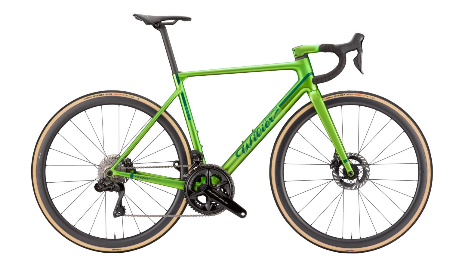 Bicicletta da strada Wilier Verticale SLR leggera in carbonio 2024, Hulk verde